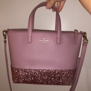Authentic Kate Spade Pink Glitter Dipped Purse